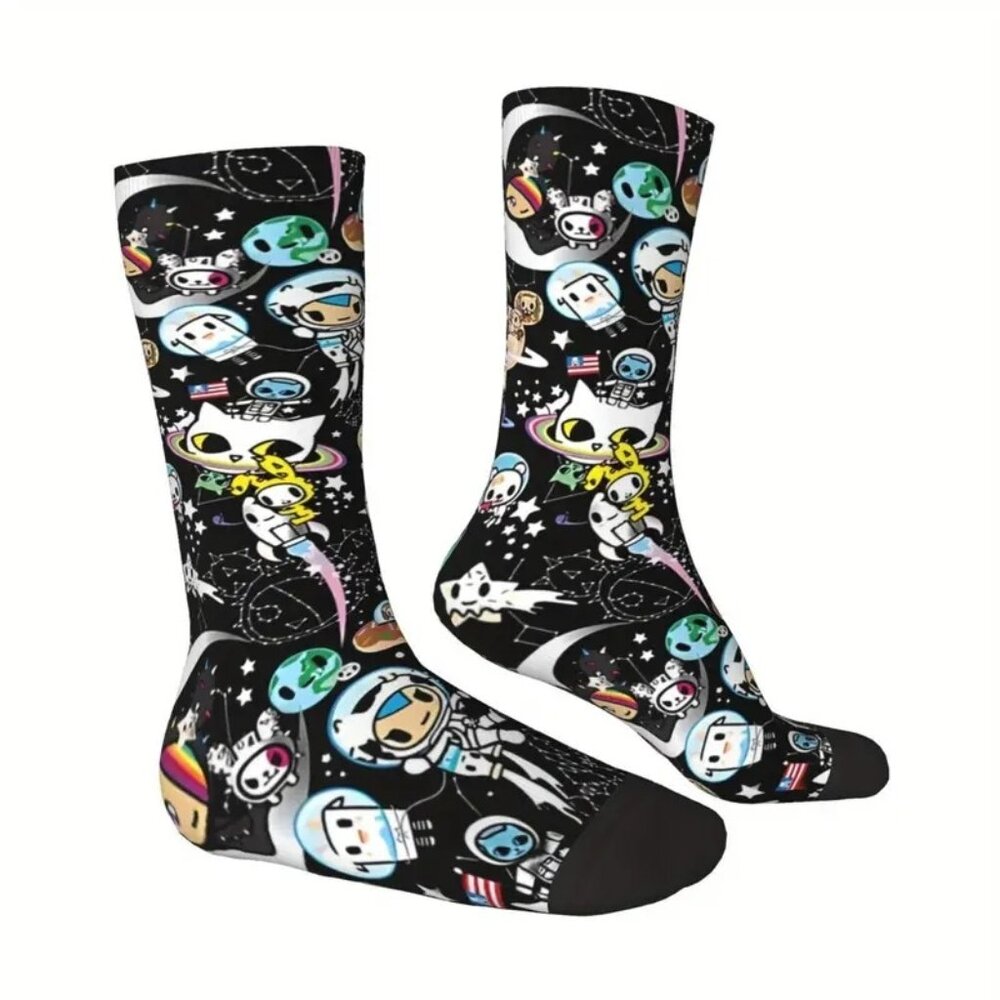 Tokidoki Space Place Men's Novelty Crew Socks - Picture 1 of 3